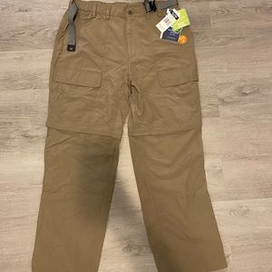 White Sierra Mens medium 30” trail convertible pants